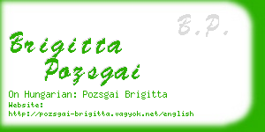brigitta pozsgai business card
